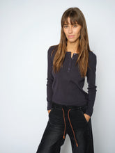 Load image into Gallery viewer, Mos Mosh Aliz Caliz Plain Knit in Navy
