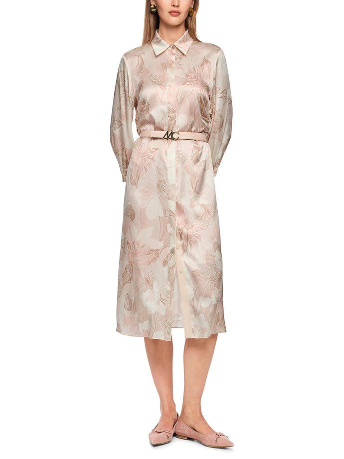 Marc Cain Silk Blouse Dress with Floral Print