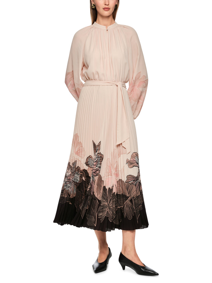 Marc Cain Pleated Midi Dress with Floral print