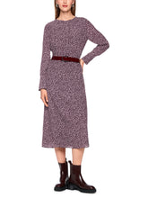 Load image into Gallery viewer, MarcCain Maxi Dress with Polka Dot Print in Winetasting
