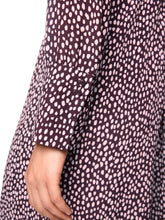 Load image into Gallery viewer, MarcCain Maxi Dress with Polka Dot Print in Winetasting

