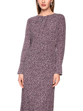 Load image into Gallery viewer, MarcCain Maxi Dress with Polka Dot Print in Winetasting
