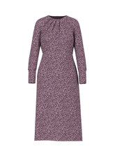 Load image into Gallery viewer, MarcCain Maxi Dress with Polka Dot Print in Winetasting
