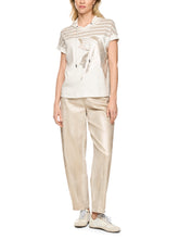 Load image into Gallery viewer, MarcCain  Blouse with Lurex and Gold Print
