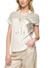 Load image into Gallery viewer, MarcCain  Blouse with Lurex and Gold Print
