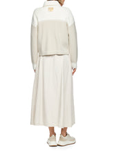 Load image into Gallery viewer, MarcCain Cardigan with Denim Detail in Beige
