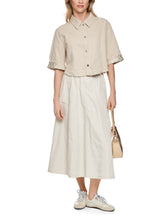 Load image into Gallery viewer, MarcCain Short Denim Blouse in Beige
