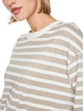 Load image into Gallery viewer, MarcCain Shirt with Lurex Stripes in Champaign
