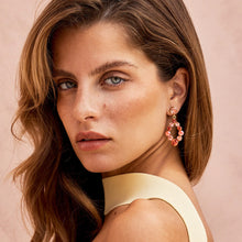 Load image into Gallery viewer, Caroline Svedbom Mini Delia Earrings in Gold/Light Coral
