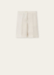 Rosso35 Garment-Dyed Half-Elasticated Bermuda Shorts in Beige