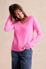 Load image into Gallery viewer, Leo &amp; Ugo V-Neck Sweater in Pink
