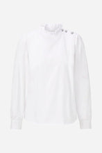 Load image into Gallery viewer, Rich &amp; Royal White Blouse with Ruffle Collar
