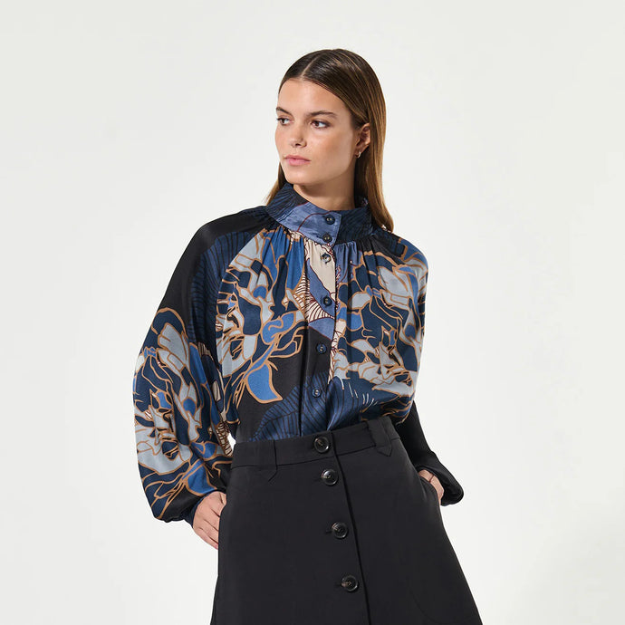 Dea Kudibal Nita Blouse with Stand Up Collar