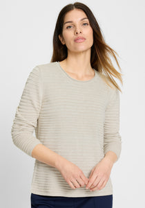 Olsen Long Sleeve Pullover in Caffe Latte