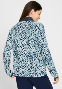 Olsen Long Sleeve Cardigan in Light Teal