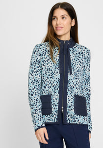 Olsen Long Sleeve Cardigan in Light Teal