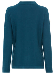 Olsen Long Sleeve Cardigan in Midnight Teal