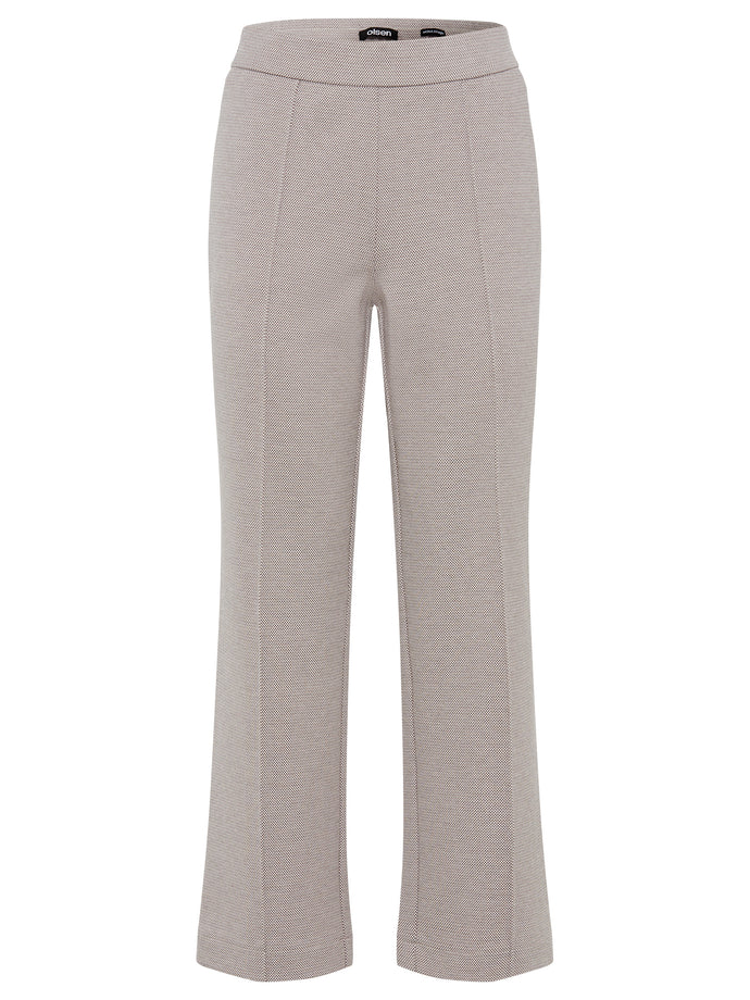 Olsen Cropped Trousers in Dark Taupe