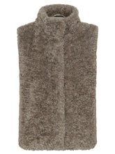 Load image into Gallery viewer, Olsen Fur Gilet in Dark Taupe
