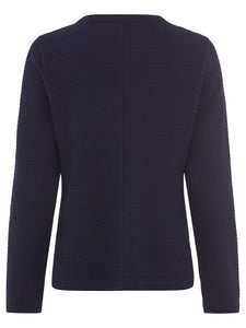 Olsen Long Sleeve Jersey Jacket in  Navy