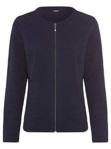 Olsen Long Sleeve Jersey Jacket in  Navy