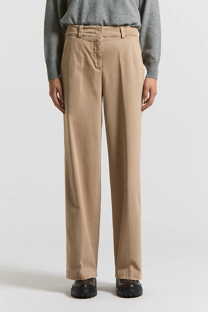 Peserico Peach-Finish Cotton Twill Trousers