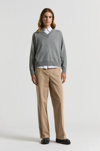 Peserico Peach-Finish Cotton Twill Trousers
