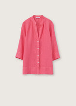 Load image into Gallery viewer, Rosso35 Garment-Dye Linen Shirt in Raspberry
