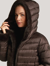 Load image into Gallery viewer, Reset Primula Faux-Fur Sleeve Detail in Coffee Bean
