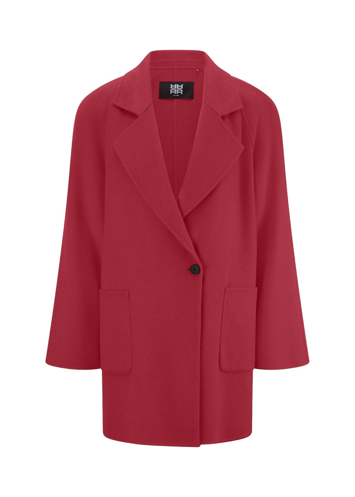Riani Single Button Coat in Ruby