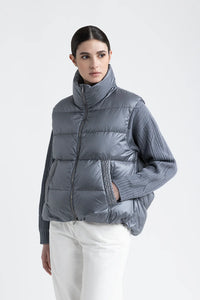 Peserico Puffy Vest in Slate