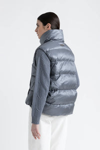 Peserico Puffy Vest in Slate