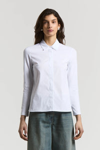 Peserico Stretch Cotton Poplin Shirt in White