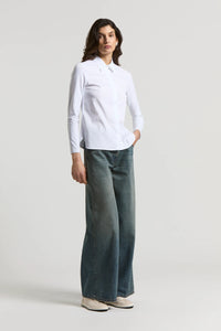 Peserico Stretch Cotton Poplin Shirt in White