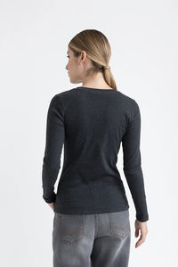 Peserico Jersey T-shirt with Luce Trim in Graphite