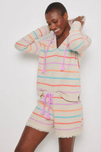 Load image into Gallery viewer, Lisa Todd Quick Stitch Stripe Hoodie in Almond

