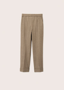 Rosso35 Trousers in Pin Stripe Beige