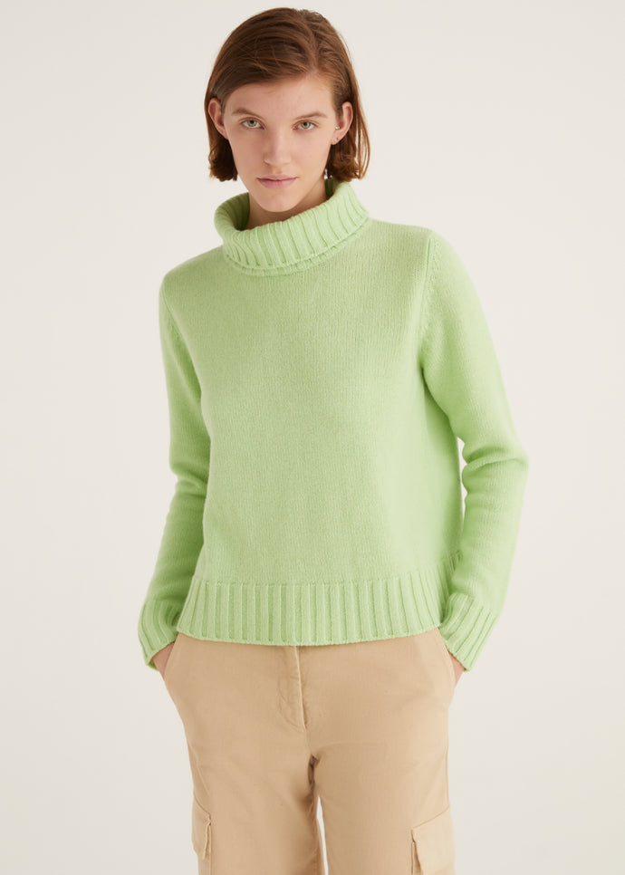 Rosso35 Turtle Neck Sweater in Mint Green