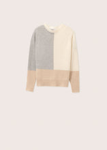 Load image into Gallery viewer, Rosso35 Colour Block Sweater in Grey/Beige
