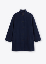 Load image into Gallery viewer, Rosso35 Double-faced cashmere-blend coat with a stand-up collar
