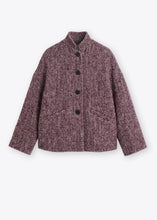 Load image into Gallery viewer, Rosso35 Wool-blend caban with dropped shoulders and a high collar
