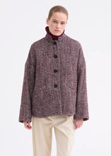 Load image into Gallery viewer, Rosso35 Wool-blend caban with dropped shoulders and a high collar
