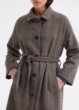 Load image into Gallery viewer, Rosso35 Belted wool-and-silk coat with raglan sleeves
