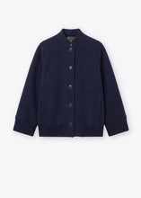 Load image into Gallery viewer, Rosso35 Boiled-wool bomber jacket with knit detailing
