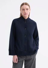 Load image into Gallery viewer, Rosso35 Boiled-wool bomber jacket with knit detailing
