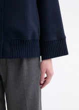 Load image into Gallery viewer, Rosso35 Boiled-wool bomber jacket with knit detailing
