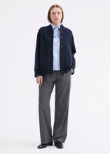 Load image into Gallery viewer, Rosso35 Boiled-wool bomber jacket with knit detailing
