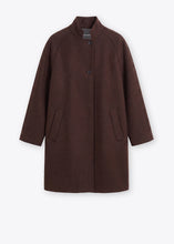 Load image into Gallery viewer, Rosso35 Boiled-wool coat with raglan sleeves and a high collar
