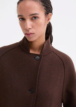 Load image into Gallery viewer, Rosso35 Boiled-wool coat with raglan sleeves and a high collar
