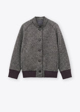 Load image into Gallery viewer, Rosso35 Boiled wool bomber jacket with knitted details
